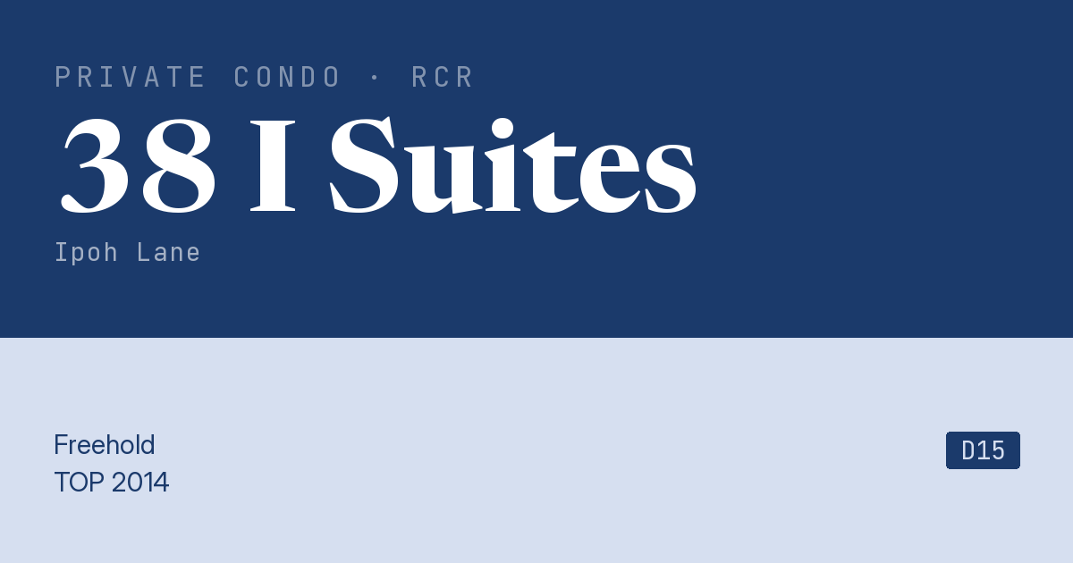 38 I Suites Resale | Price, Transactions, Rental & Analysis