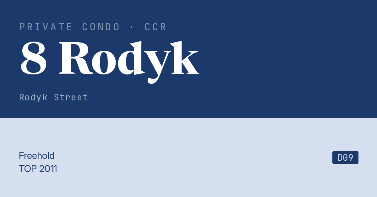 8 Rodyk Resale | Price, Transactions, Rental & Analysis
