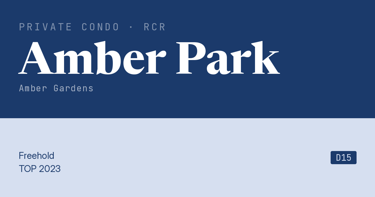 Amber Park Resale | Price, Transactions, Rental & Analysis