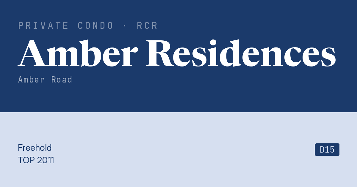 Amber Residences Resale | Price, Transactions, Rental & Analysis