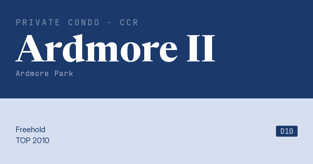 Ardmore II Resale | Price, Transactions, Rental & Analysis