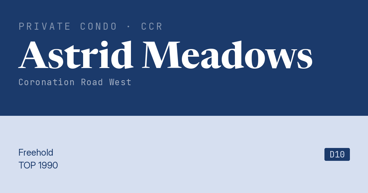Astrid Meadows Resale | Price, Transactions, Rental & Analysis