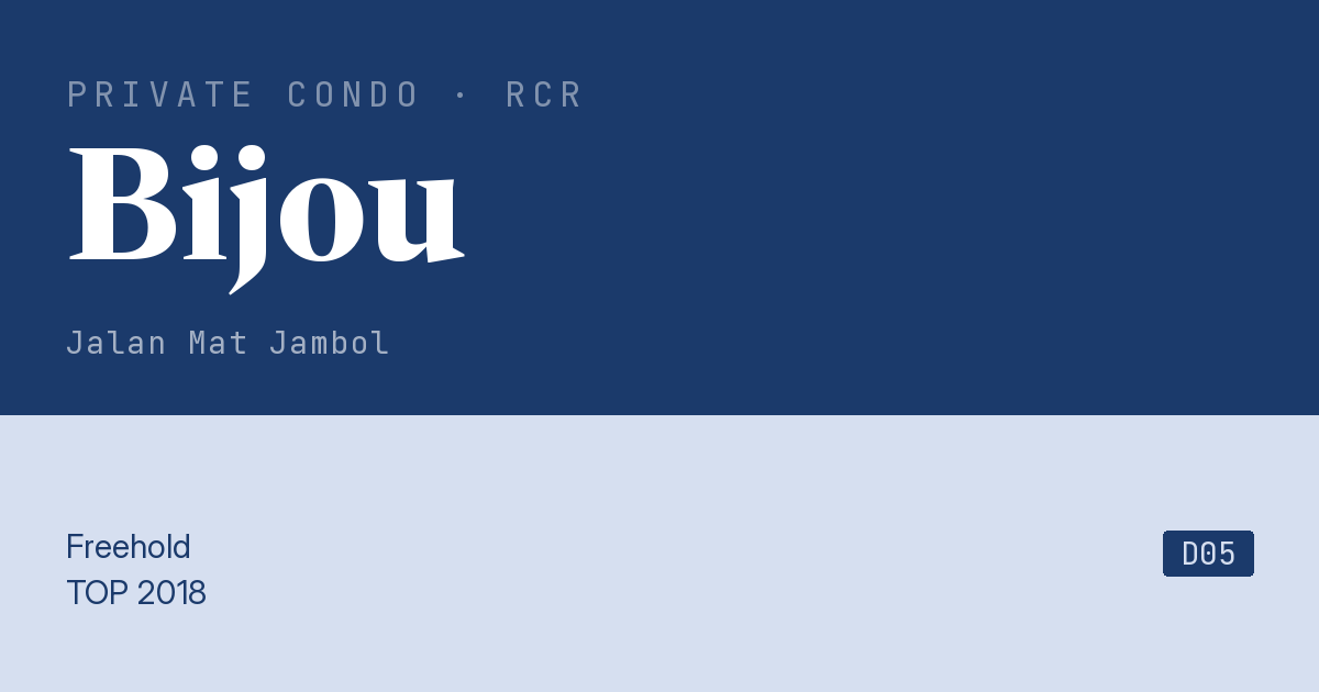 Bijou Resale | Price, Transactions, Rental & Analysis
