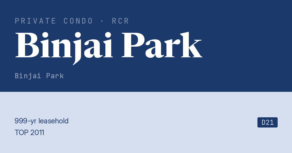 Binjai Park Resale | Price, Transactions, Rental & Analysis