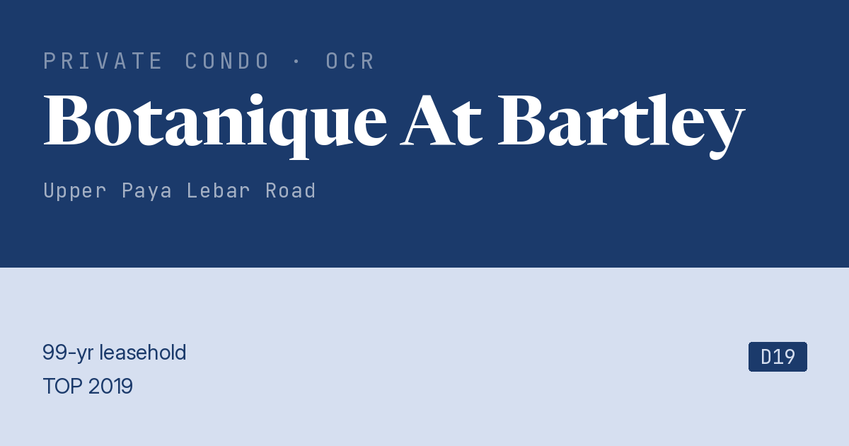 Botanique At Bartley Resale | Price, Transactions, Rental & Analysis