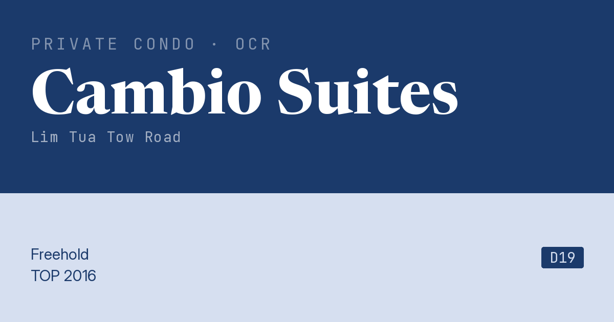 Cambio Suites Resale | Price, Transactions, Rental & Analysis