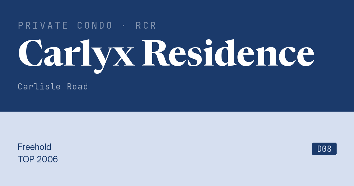 Carlyx Residence Resale | Price, Transactions, Rental & Analysis