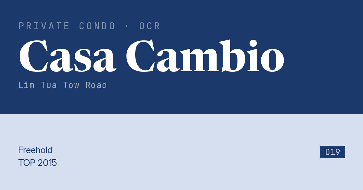 Casa Cambio Resale | Price, Transactions, Rental & Analysis