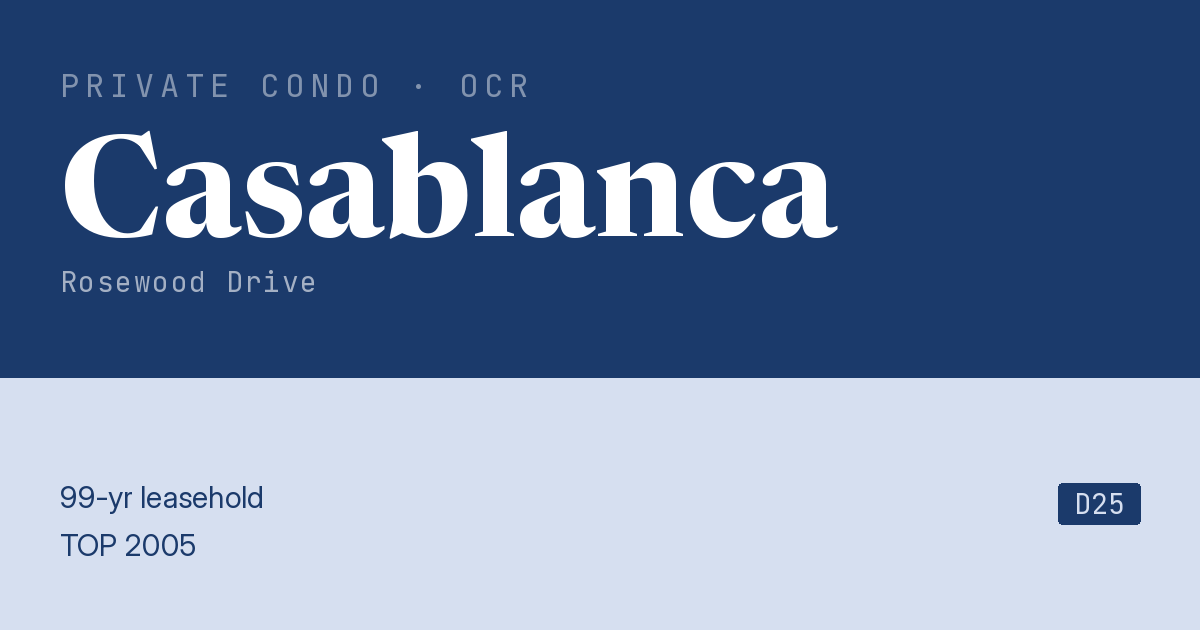 Casablanca Resale | Price, Transactions, Rental & Analysis