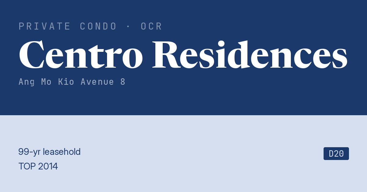 Centro Residences Resale | Price, Transactions, Rental & Analysis