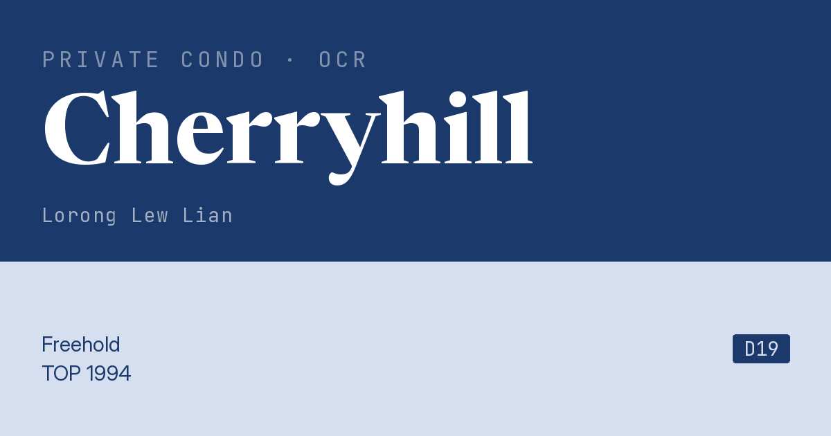 Cherryhill Resale | Price, Transactions, Rental & Analysis