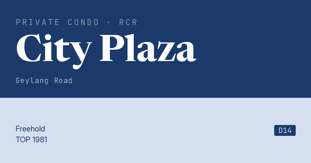 City Plaza Resale | Price, Transactions, Rental & Analysis