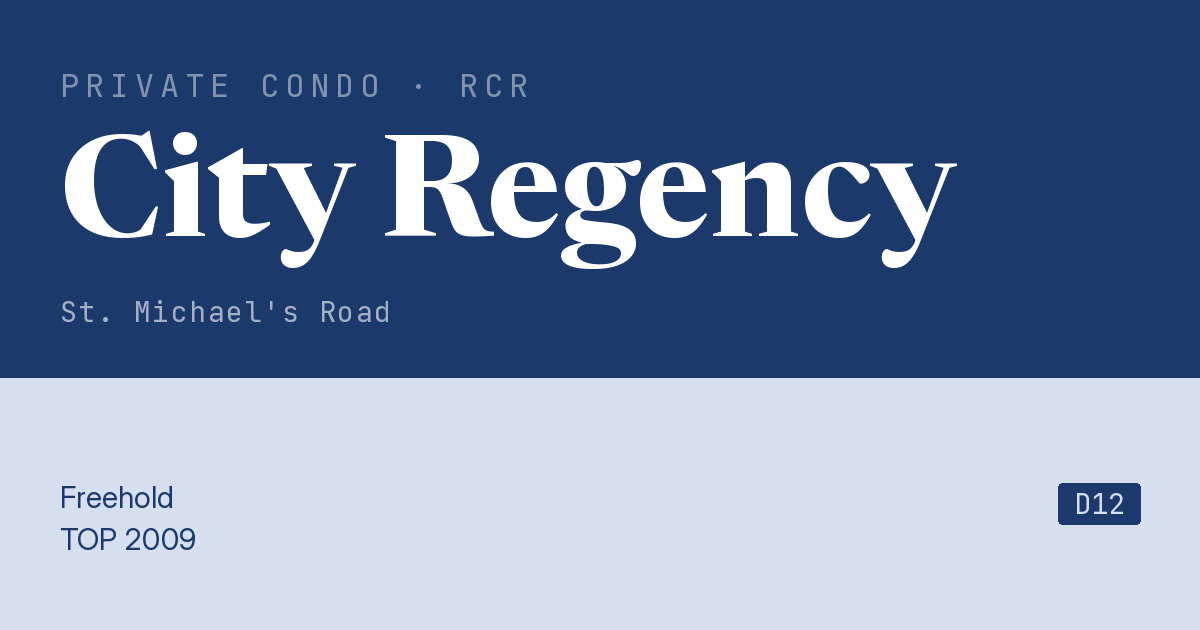 City Regency Resale | Price, Transactions, Rental & Analysis