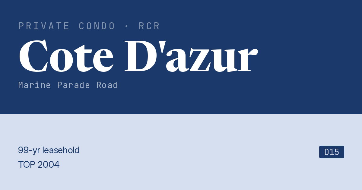 Cote D'azur Resale | Price, Transactions, Rental & Analysis