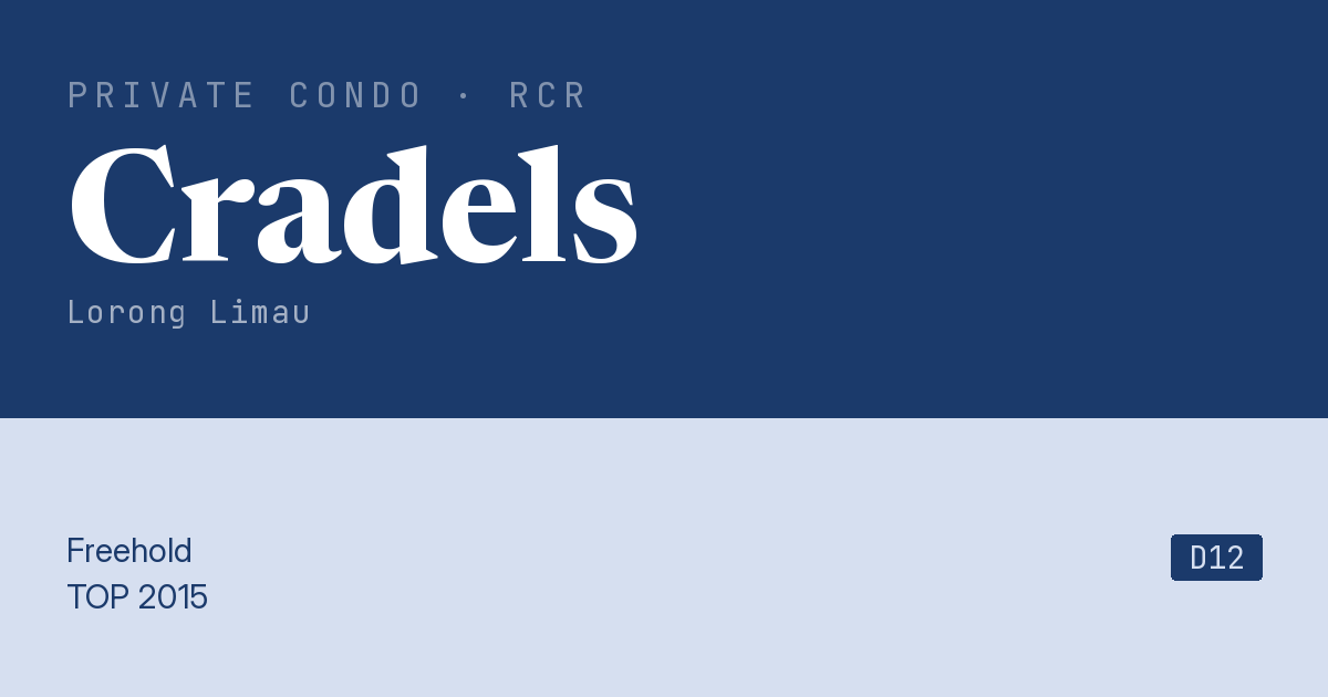 Cradels Resale | Price, Transactions, Rental & Analysis