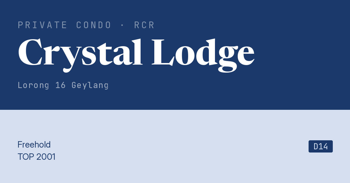 Crystal Lodge Resale | Price, Transactions, Rental & Analysis