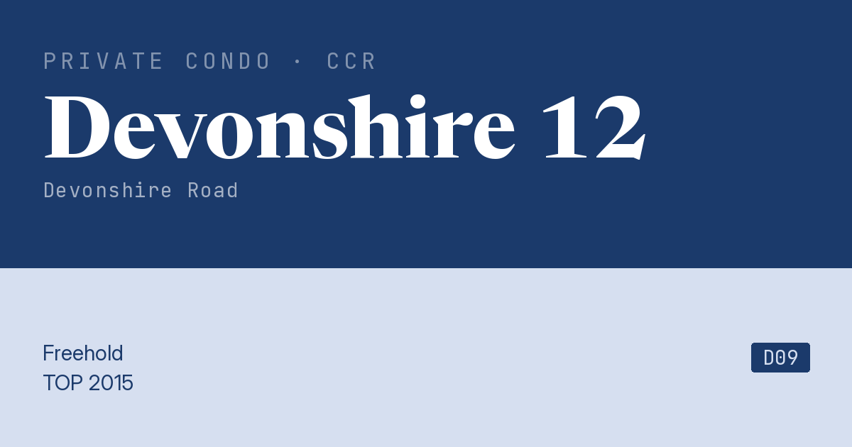 Devonshire 12 Resale | Price, Transactions, Rental & Analysis