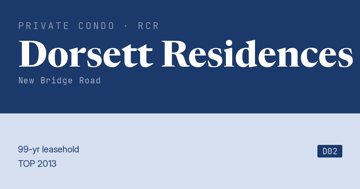 Dorsett Residences Resale | Price, Transactions, Rental & Analysis