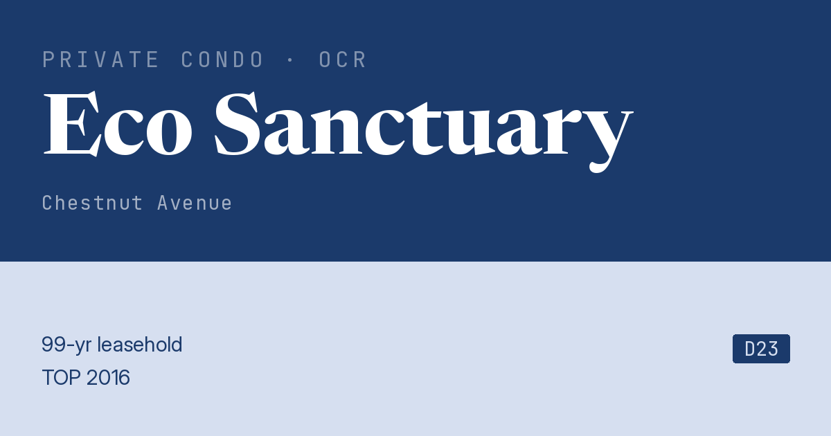 Eco Sanctuary Resale | Price, Transactions, Rental & Analysis