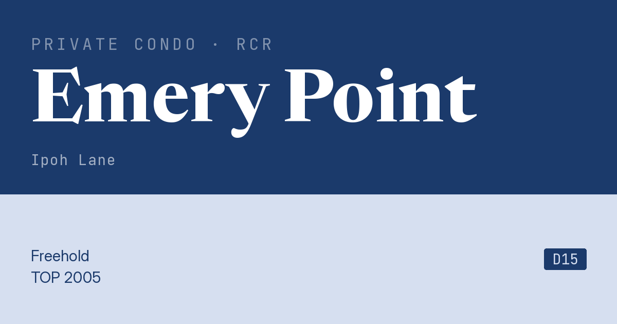 Emery Point Resale | Price, Transactions, Rental & Analysis