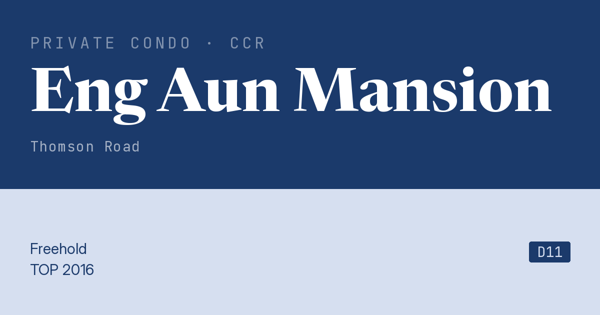 Eng Aun Mansion Resale | Price, Transactions, Rental & Analysis