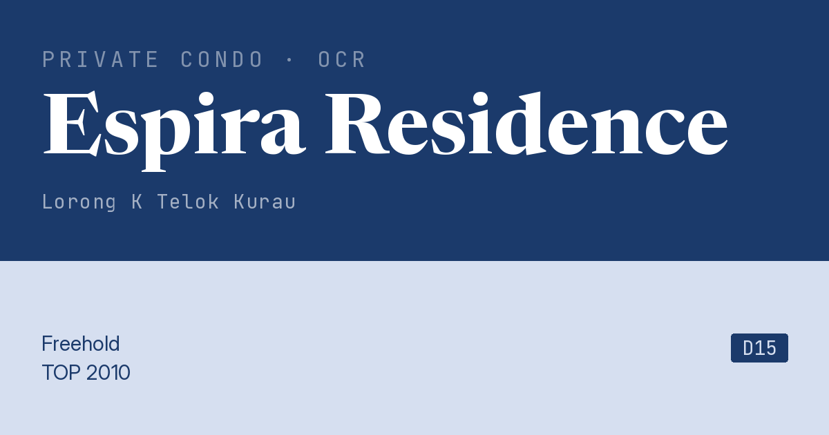 Espira Residence Resale | Price, Transactions, Rental & Analysis