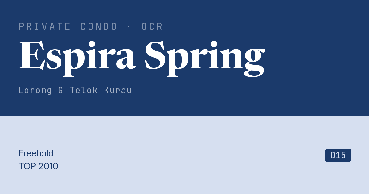 Espira Spring Resale | Price, Transactions, Rental & Analysis