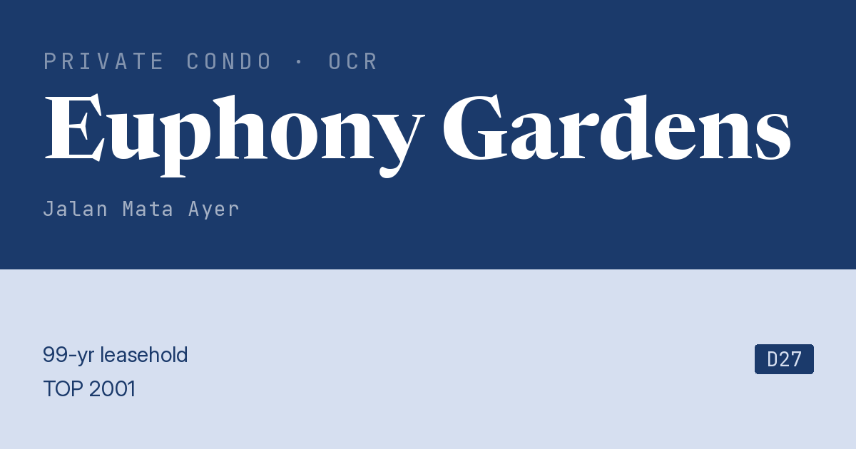 Euphony Gardens Resale | Price, Transactions, Rental & Analysis