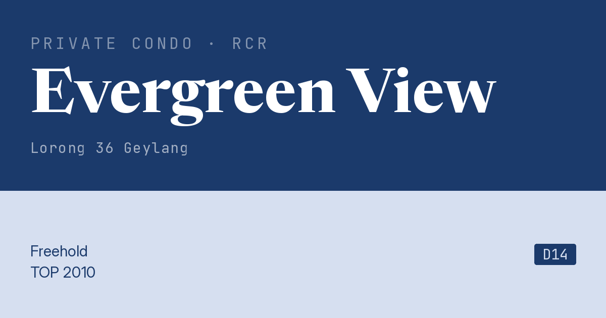 Evergreen View Resale | Price, Transactions, Rental & Analysis