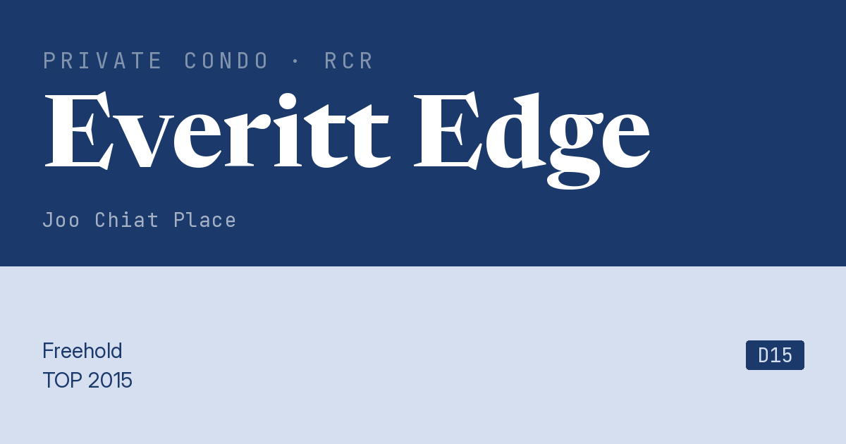 Everitt Edge Resale | Price, Transactions, Rental & Analysis
