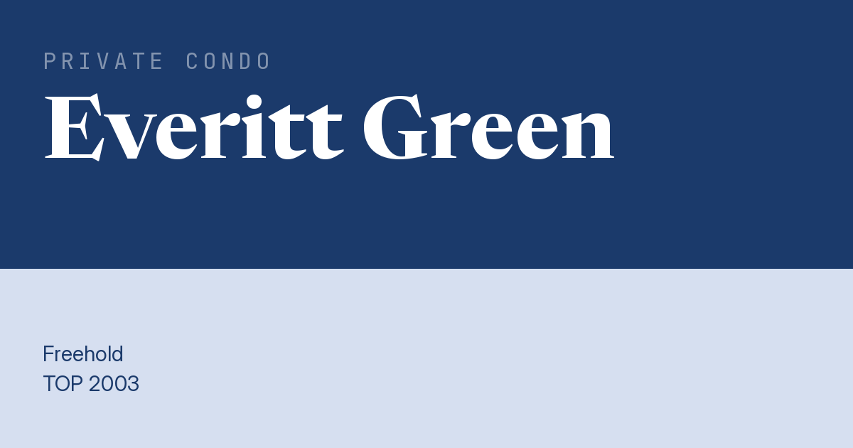 Everitt Green Resale | Price, Transactions, Rental & Analysis