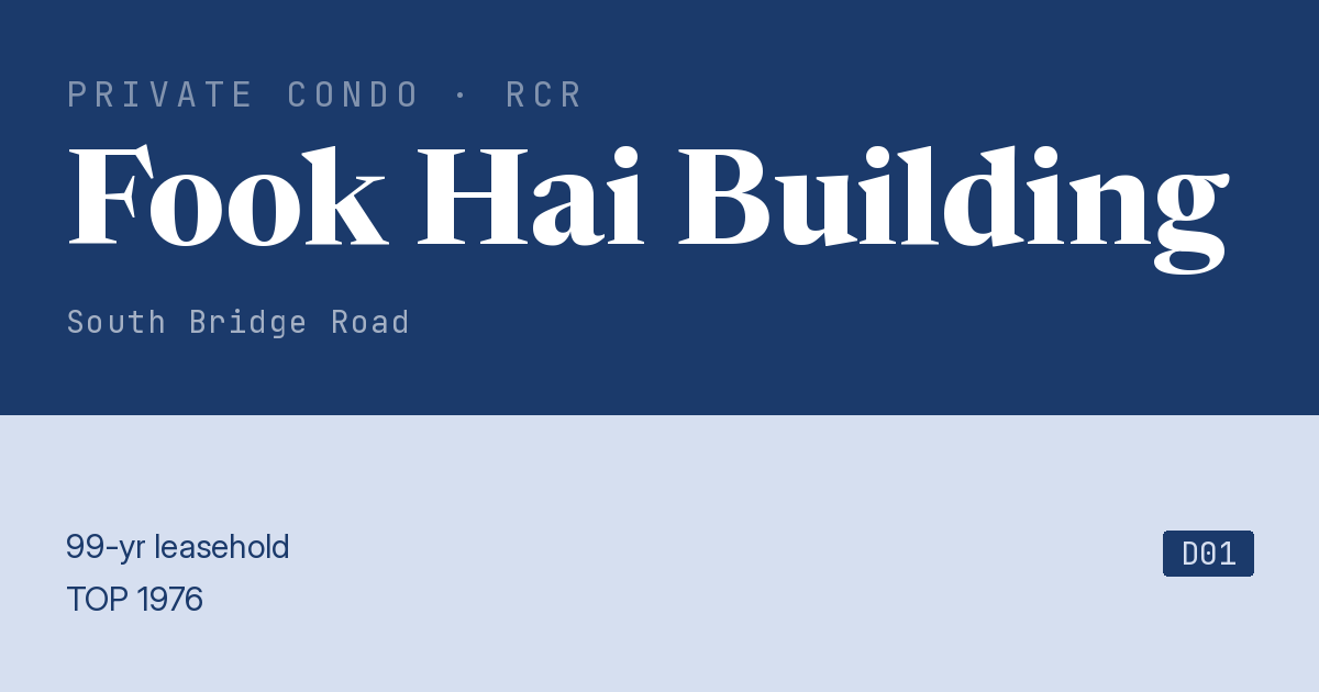 Fook Hai Building Resale | Price, Transactions, Rental & Analysis