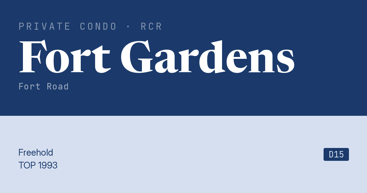 Fort Gardens Resale | Price, Transactions, Rental & Analysis