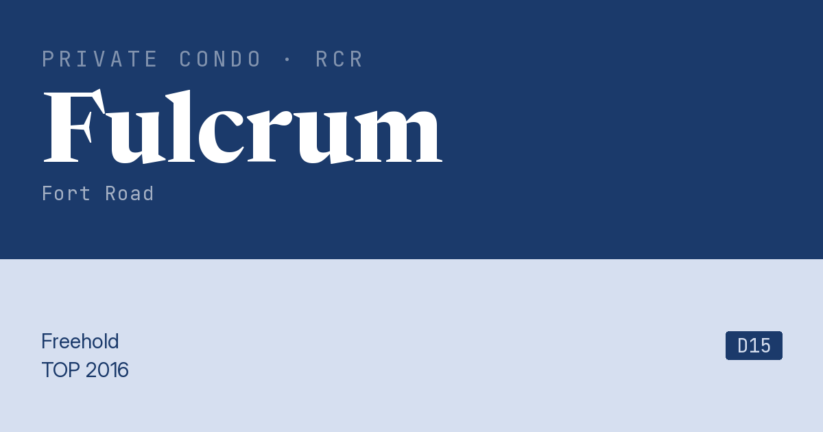Fulcrum Resale | Price, Transactions, Rental & Analysis