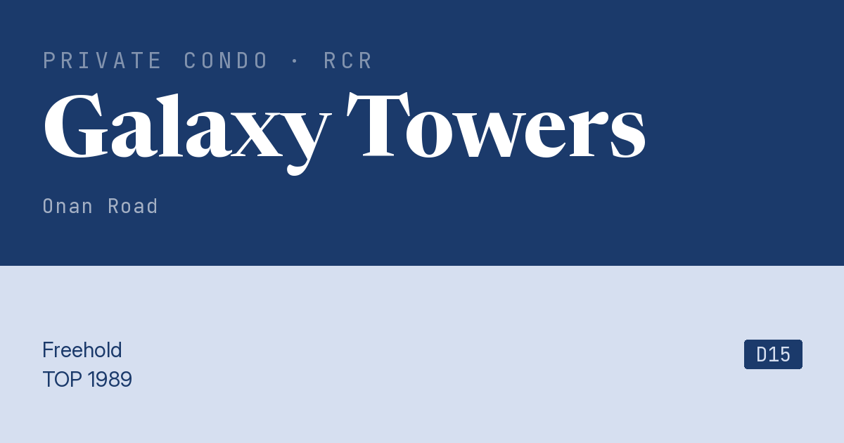 Galaxy Towers Resale | Price, Transactions, Rental & Analysis