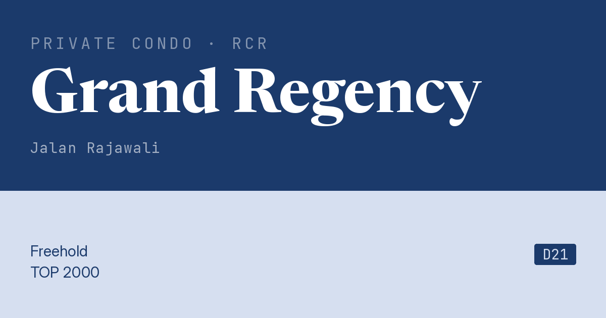 Grand Regency Resale | Price, Transactions, Rental & Analysis