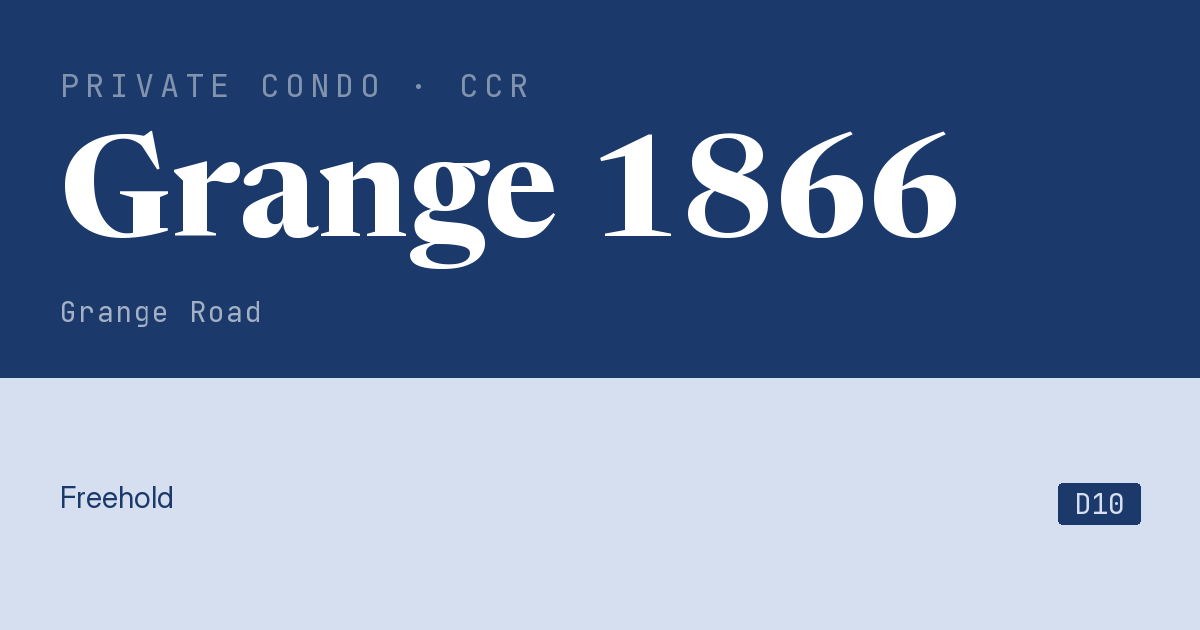 Grange 1866 Resale | Price, Transactions, Rental & Analysis