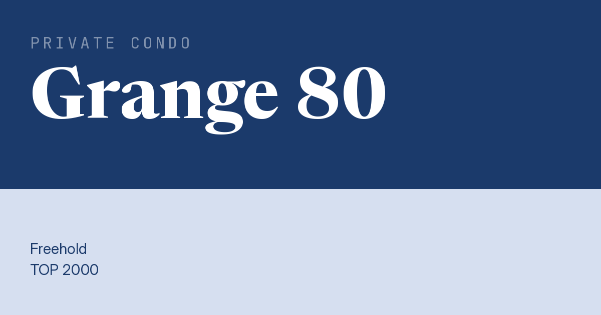 Grange 80 Resale | Price, Transactions, Rental & Analysis