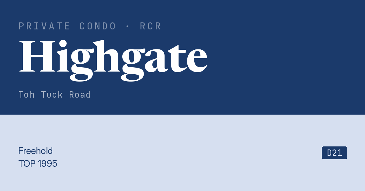 Highgate Resale | Price, Transactions, Rental & Analysis