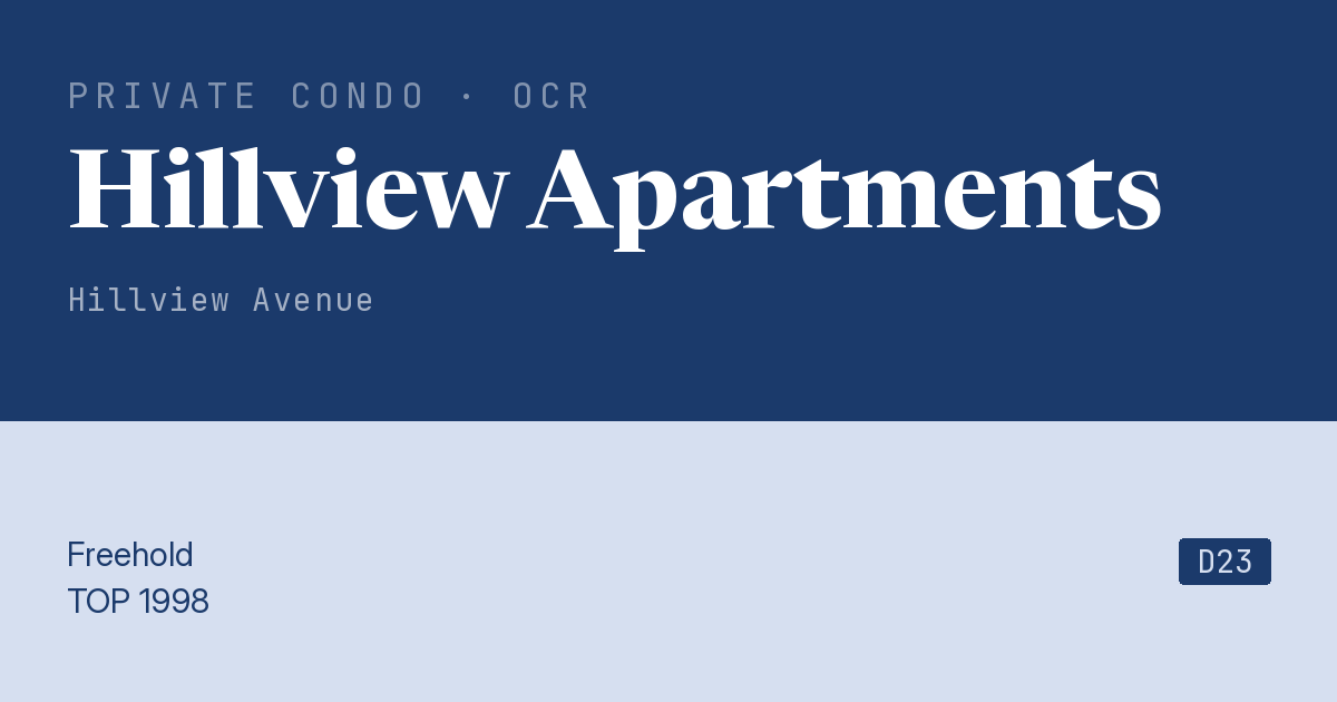 Hillview Apartments Resale | Price, Transactions, Rental & Analysis