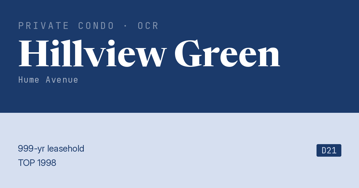 Hillview Green Resale | Price, Transactions, Rental & Analysis