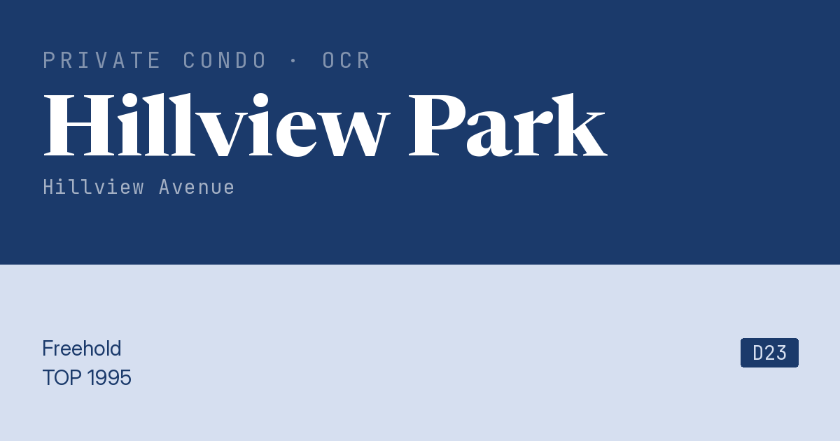 Hillview Park Resale | Price, Transactions, Rental & Analysis