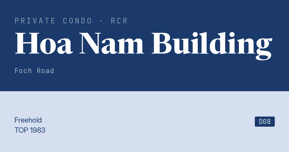 Hoa Nam Building Resale | Price, Transactions, Rental & Analysis