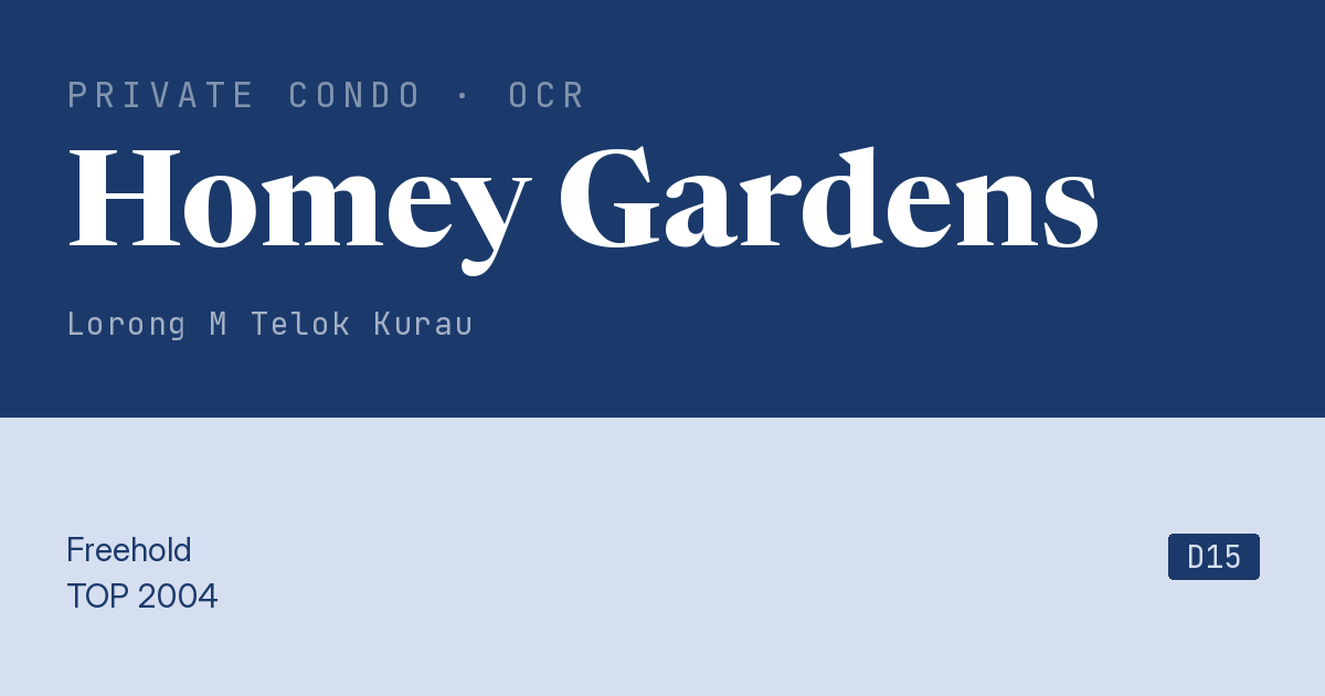Homey Gardens Resale | Price, Transactions, Rental & Analysis