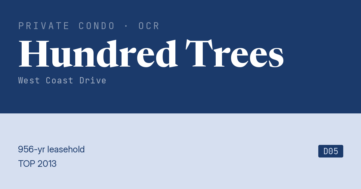Hundred Trees Resale | Price, Transactions, Rental & Analysis