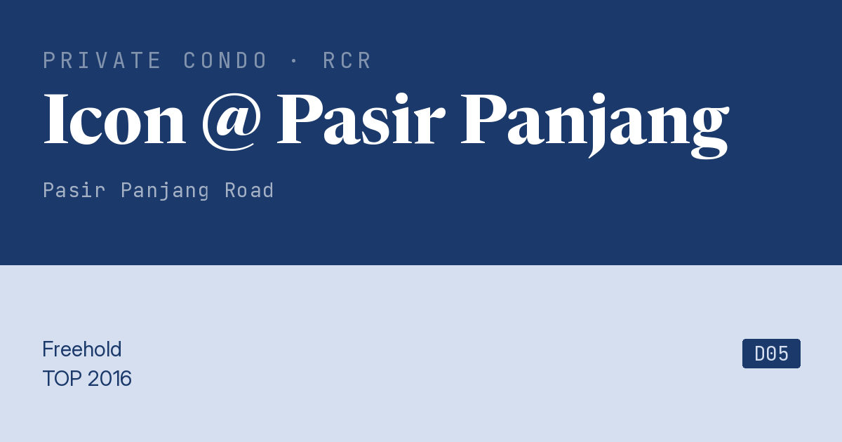 Icon @ Pasir Panjang Resale | Price, Transactions, Rental & Analysis