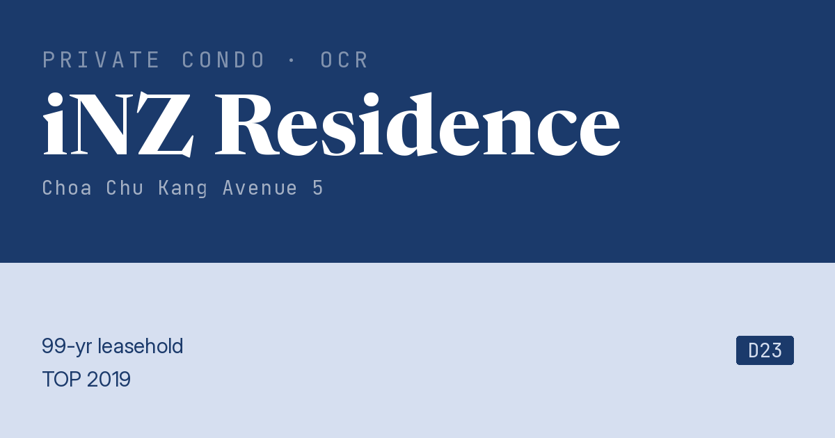 iNZ Residence Resale | Price, Transactions, Rental & Analysis