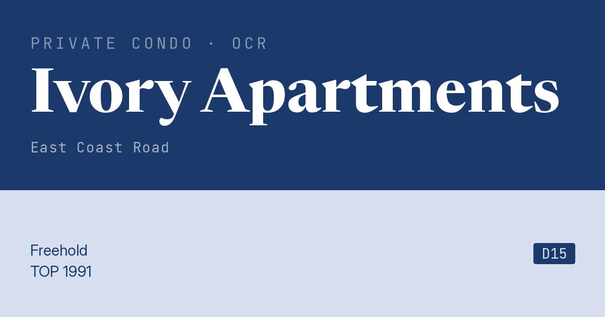 Ivory Apartments Resale | Price, Transactions, Rental & Analysis