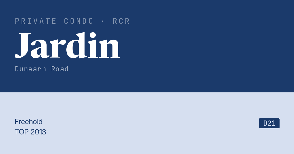 Jardin Resale | Price, Transactions, Rental & Analysis
