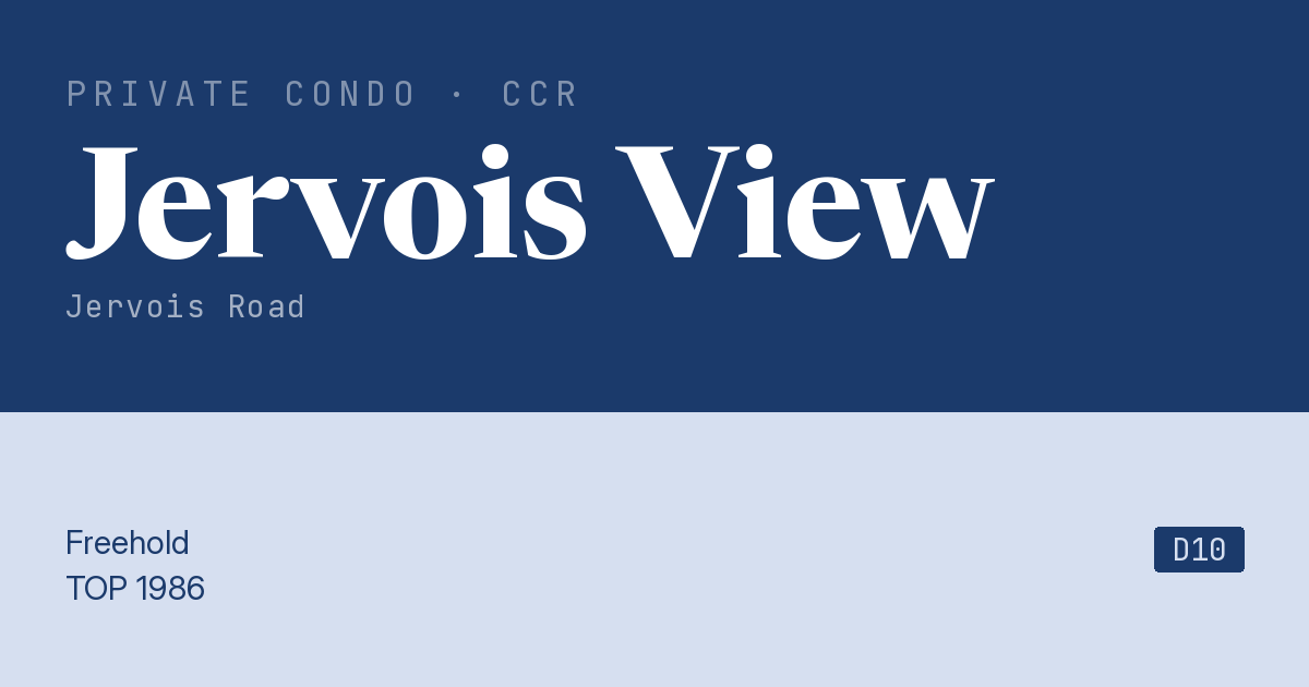 Jervois View Resale | Price, Transactions, Rental & Analysis